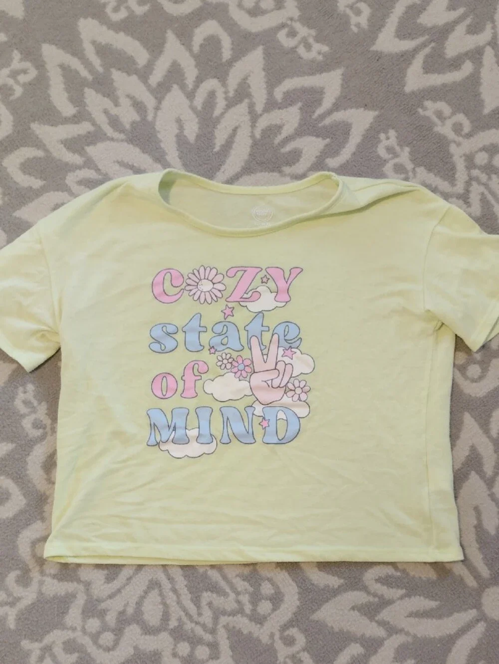 Kids Cozy State of Mind Pajama Set - Light Yellow Floral